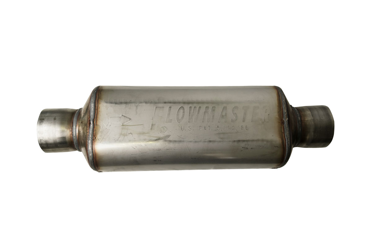 FLOWMASTER 12518409 SUPER HP-2 HUSHPOWER MUFFLER CENTERED 2.5" IN/OUT STAINLESS