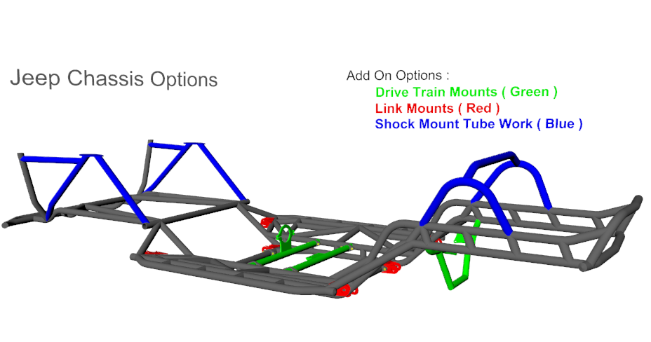 TJC Chassis for TJ. Top Jeep TJ Tube Frame on the Market